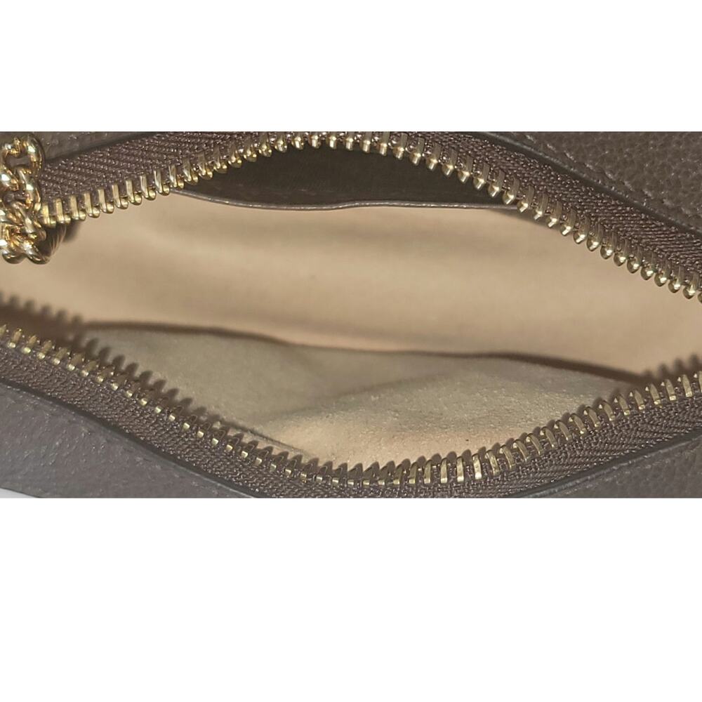 Gucci Ophidia Mini Bag Signature Beige GG Canvas Brown Leather Green & Red Web - Picture 5 of 11
